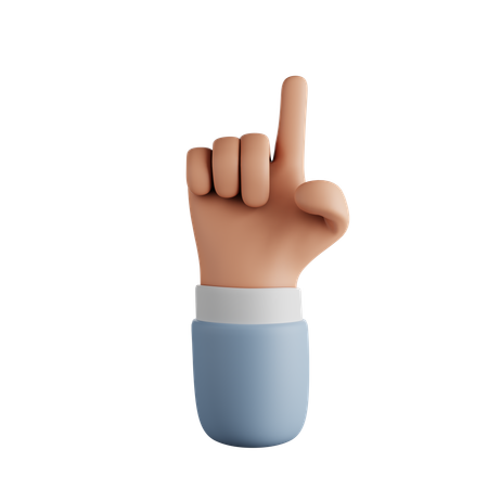 Nach oben zeigende Fingerhandbewegung  3D Icon