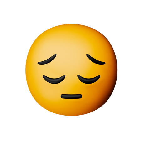 Nachdenkliches Gesicht Emoji  3D Icon
