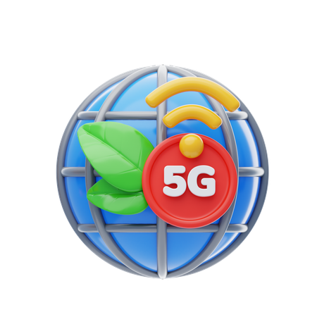 Nachhaltiges 5G  3D Icon