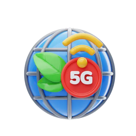 Nachhaltiges 5G  3D Icon