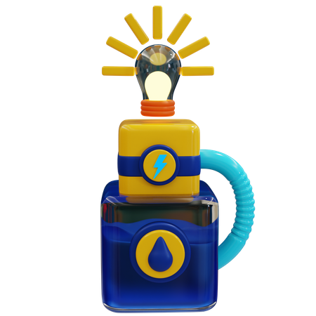Nachhaltige Energie Wasserkraft Innovation  3D Icon