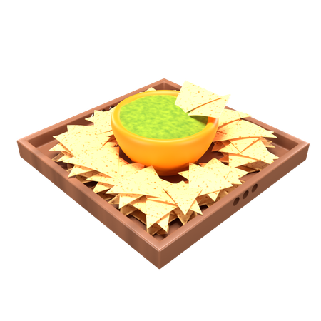 Nachos N Pesto Sauce  3D Icon