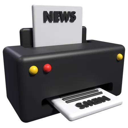 Nachrichtendruck  3D Icon