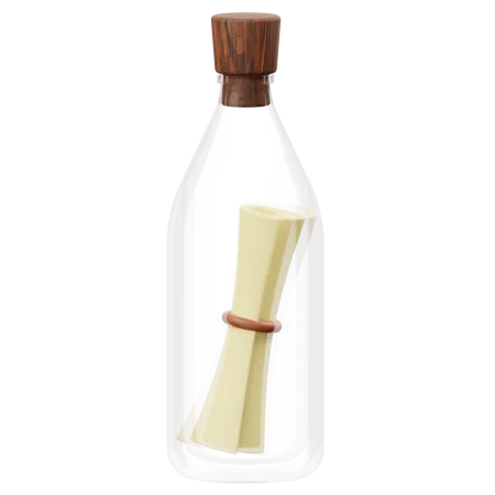 Nachrichtenflasche  3D Icon