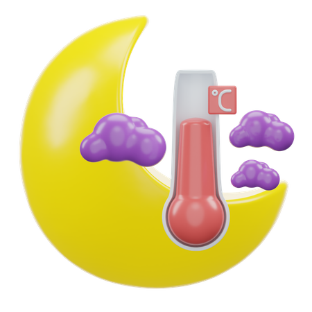 Nachttemperatur in Celsius  3D Icon