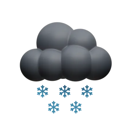 Nacht schnee wolke  3D Icon