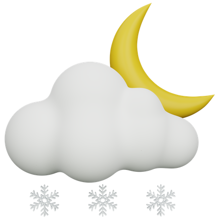 Nacht Schnee  3D Icon