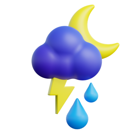Nacht Sturm  3D Icon