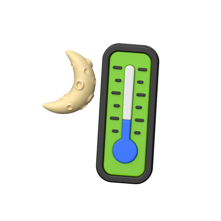 Nachttemperatur  3D Icon