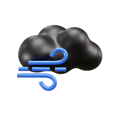 Nacht wolke windig wetter  3D Icon