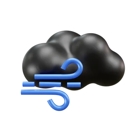 Nacht wolke windig wetter  3D Icon