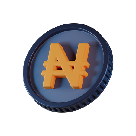 Naira Coin  3D Icon