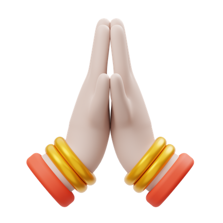 Namaste  3D Illustration