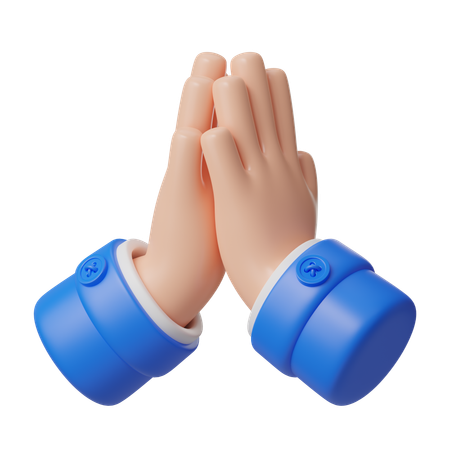 나마스테 손짓  3D Icon