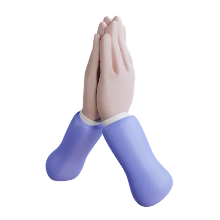 Namaste Hand Gesture  3D Icon