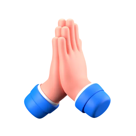 Namaste Hand Gesture  3D Icon