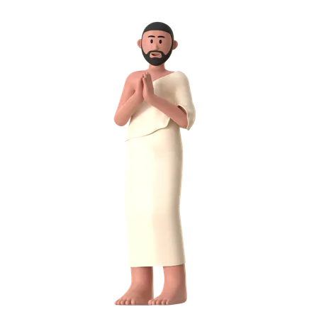 Namaste Male  3D Illustration