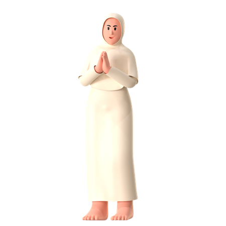 Namasté Mujer  3D Illustration