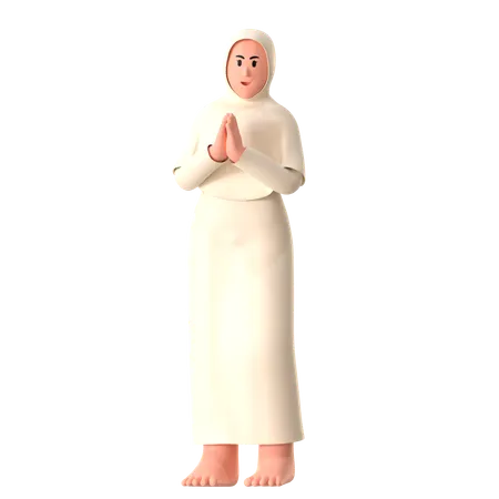 Namasté Mujer  3D Illustration