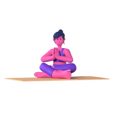 Namaste Pose  3D Icon