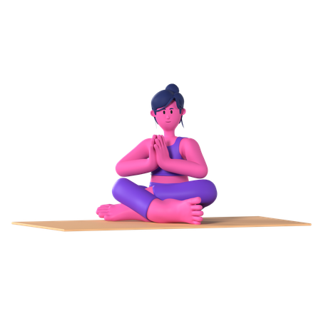 Namaste Pose  3D Icon