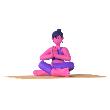 Namaste Pose  3D Icon