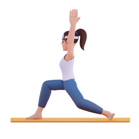 Namaste Yoga Pose Character  3D Illustration