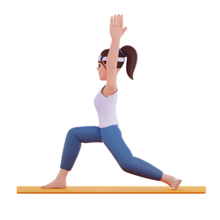 Personaje de pose de yoga namaste  3D Illustration