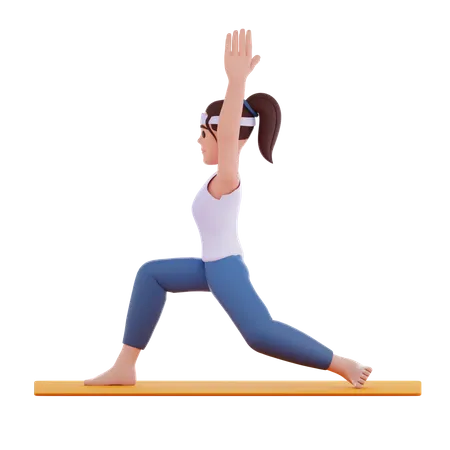 Personaje de pose de yoga namaste  3D Illustration