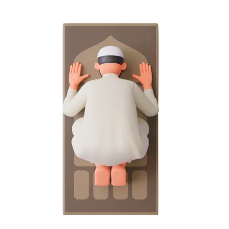 Namaz Prayer  3D Illustration