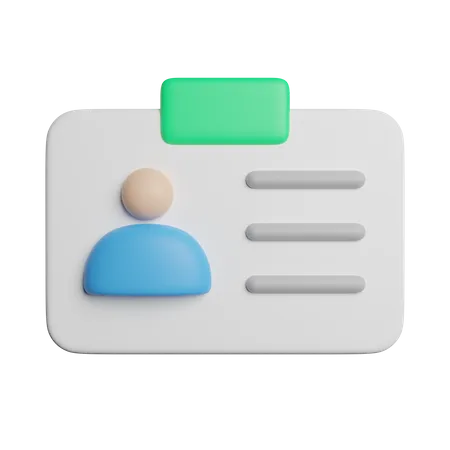 Name Card  3D Icon