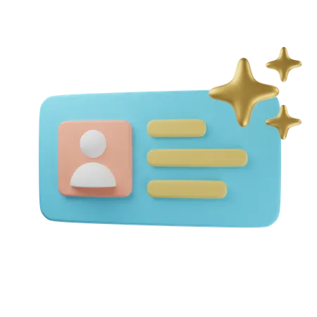 Name Card 3D Icon