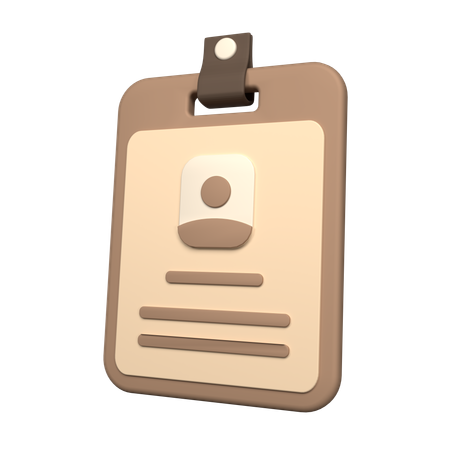 Name Tag  3D Icon