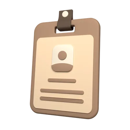 Name Tag  3D Icon