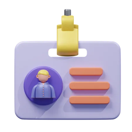 Name Tag  3D Icon