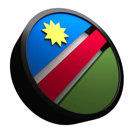 Namibia Flag Icon With 3 D 3D Flag