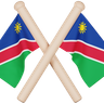 namibia flag 3d logo