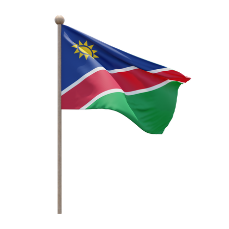 Namibia Flagpole  3D Icon