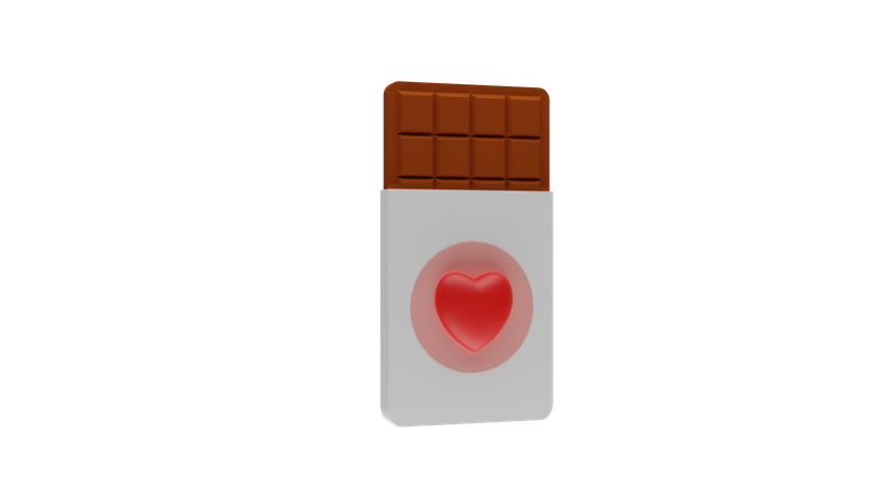 Chocolate dos namorados 01  3D Icon