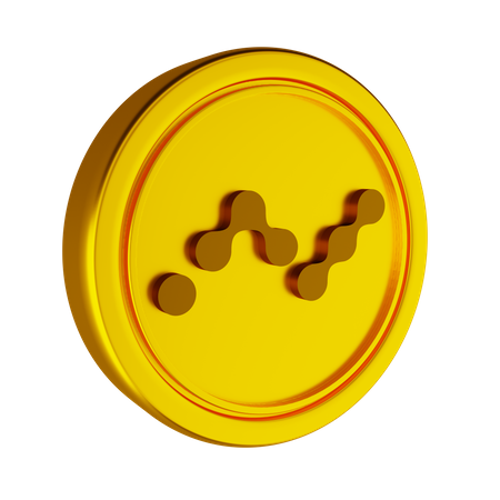 Nano moneda criptográfica  3D Icon