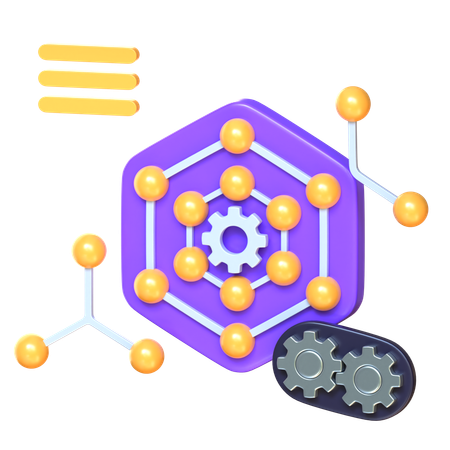 Nano Technology  3D Icon