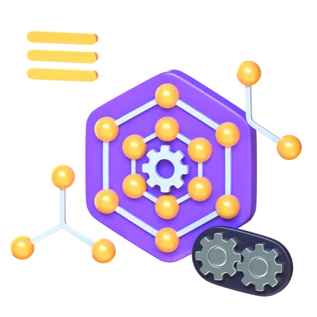 Nano Technology  3D Icon