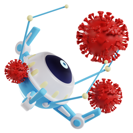 Nanobots Vs Virus  3D Illustration