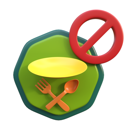 Não coma  3D Icon