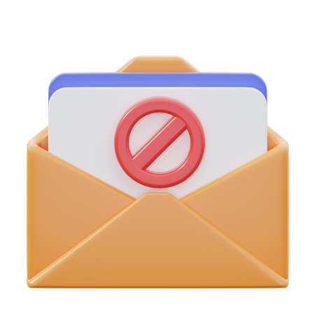 Sem e-mail  3D Icon