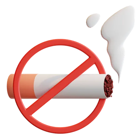 Proibido fumar  3D Illustration