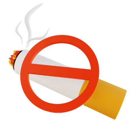 Proibido fumar  3D Illustration