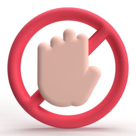 Não toque  3D Icon