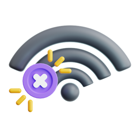 Sem wi-fi  3D Icon