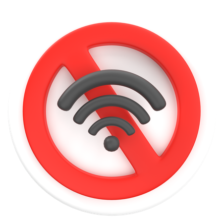 Sem wi-fi  3D Icon